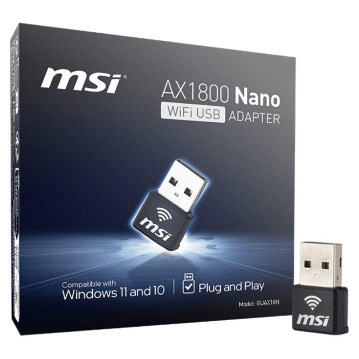 Adaptador USB MSI AX1800 Nano WiFi WLAN 1201 Mbit/s