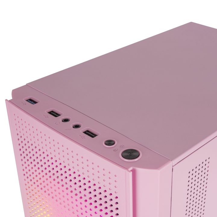 Mars Gaming MC300P Rosa, Caja PC Micro ATX, Cristal Templado, Frontal…