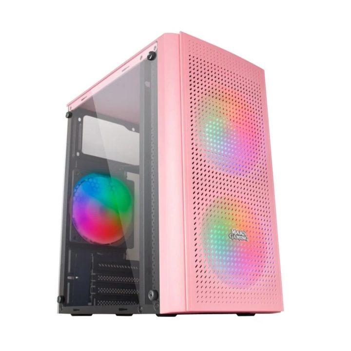 Mars Gaming MC300P Rosa, Caja PC Micro ATX, Cristal Templado, Frontal…