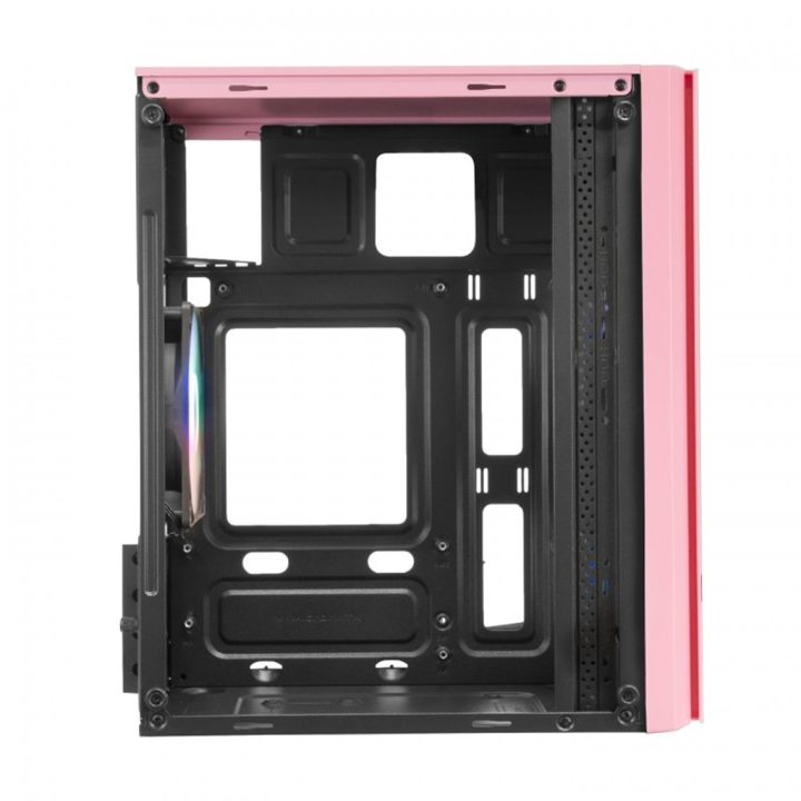 Mars Gaming MC300P Rosa, Caja PC Micro ATX, Cristal Templado, Frontal…