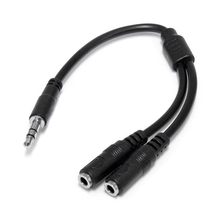 StarTech.com 3.5mm 3-Pole Mini-Jack Male to 2x 3-Pole Mini-Jack…