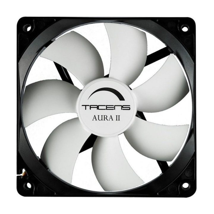 Tacens 3AURAII8, 8 cm PC Fan, Ultra-Quiet, Dust-Proof, Black