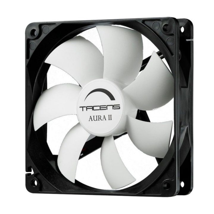 Tacens 3AURAII8, 8 cm PC Fan, Ultra-Quiet, Dust-Proof, Black