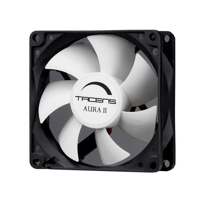 Tacens 3AURAII8, 8 cm PC Fan, Ultra-Quiet, Dust-Proof, Black
