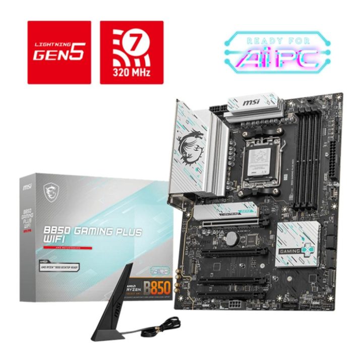 MSI B850 GAMING PLUS WIFI AMD B850 Motherboard AM5 Socket ATX