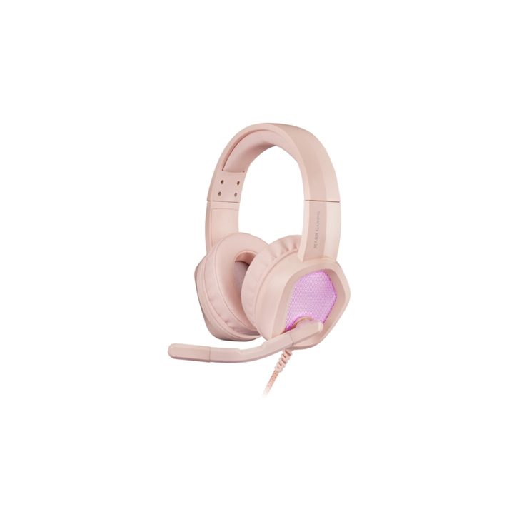 Mars Gaming MH320P Rosa, Auscultadores Neodímio RGB Flow, Microfone e…