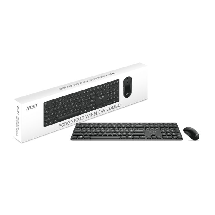MSI FORGE K210 WIRELESS COMBO teclado Ratón incluido Hogar / Oficina…