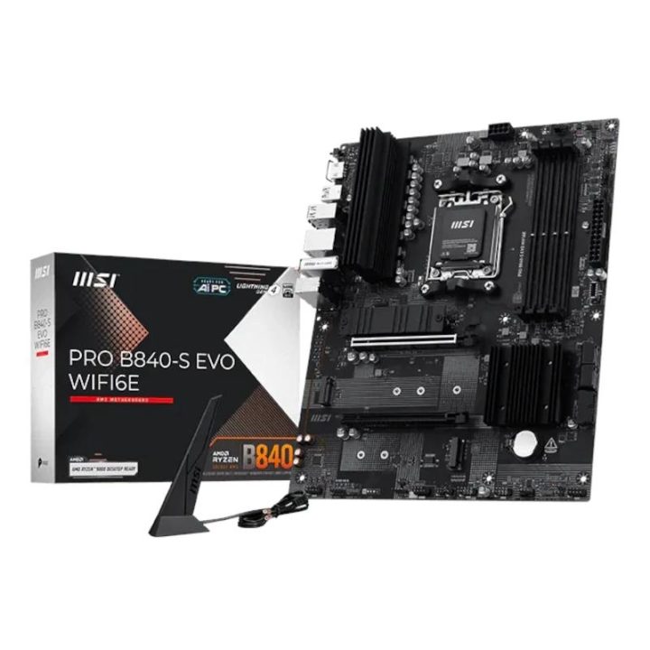 MSI Pro B840-S EVO WIFI6E AMD B840 AM5 Socket ATX