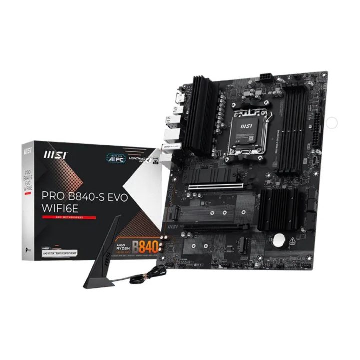 MSI Pro B840-S EVO WIFI6E AMD B840 AM5 Socket ATX