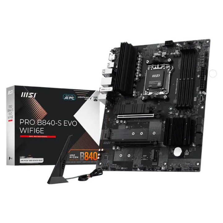 MSI Pro B840-S EVO WIFI6E AMD B840 AM5 Socket ATX