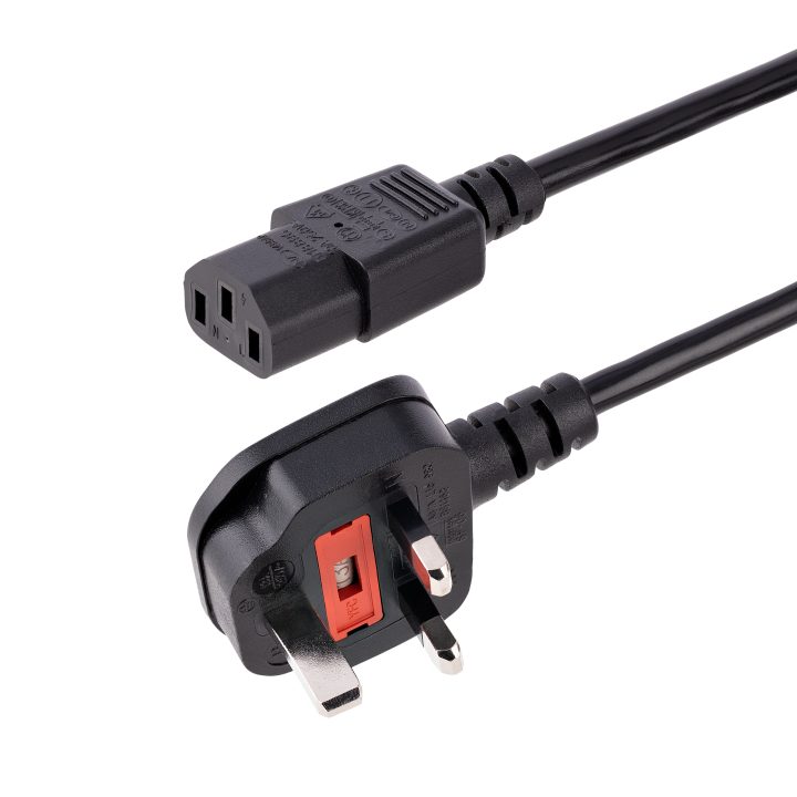 StarTech.com 3m Computer Power Cable, 18AWG, BS 1363 to C13, 10A…