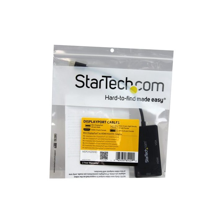 StarTech.com Mini DisplayPort to VGA, DVI, or HDMI Adapter - 3-in-1…