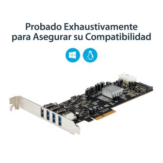 StarTech.com PCI Express PCI-E 4-Port USB 3.0 (5Gbps) UASP Adapter…