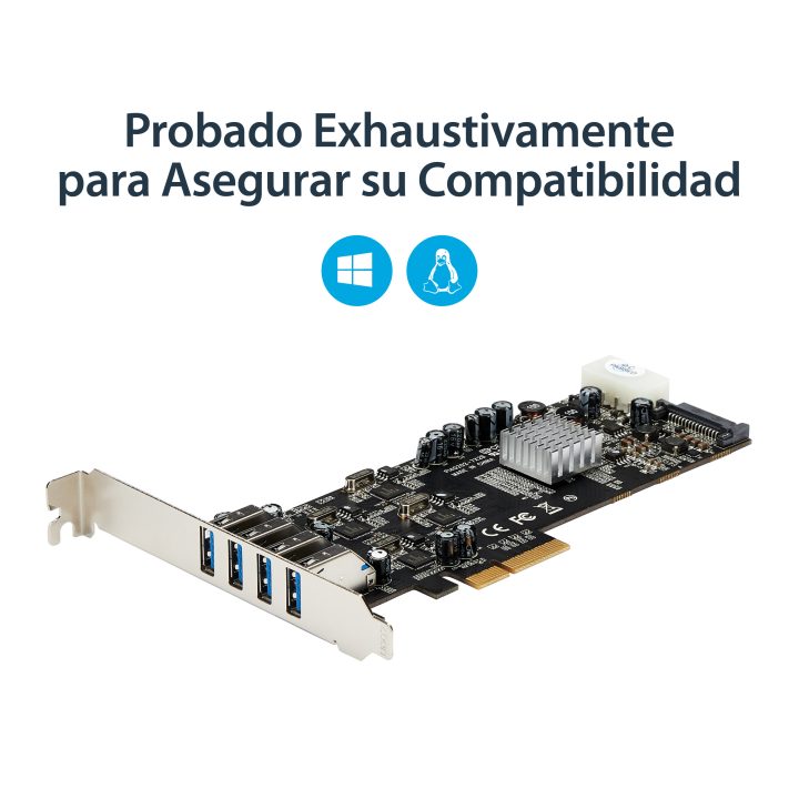 StarTech.com Adaptador Placa PCI Express PCI-E 4 Portas USB 3.0…