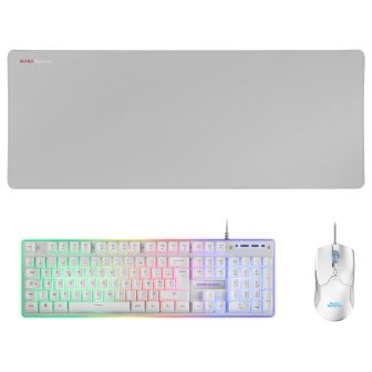 Mars Gaming MCPXWFR, Combo Teclado H-Mech FRGB, Ratón Ultraligero…