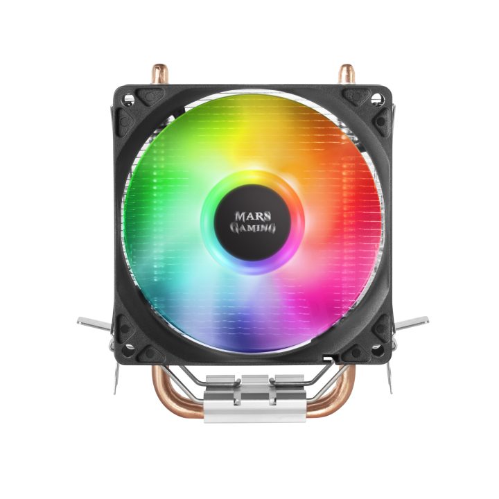 Mars Gaming MCPUARGB, RGB CPU Cooler, 2 HCT Heatpipes, 130W TDP…