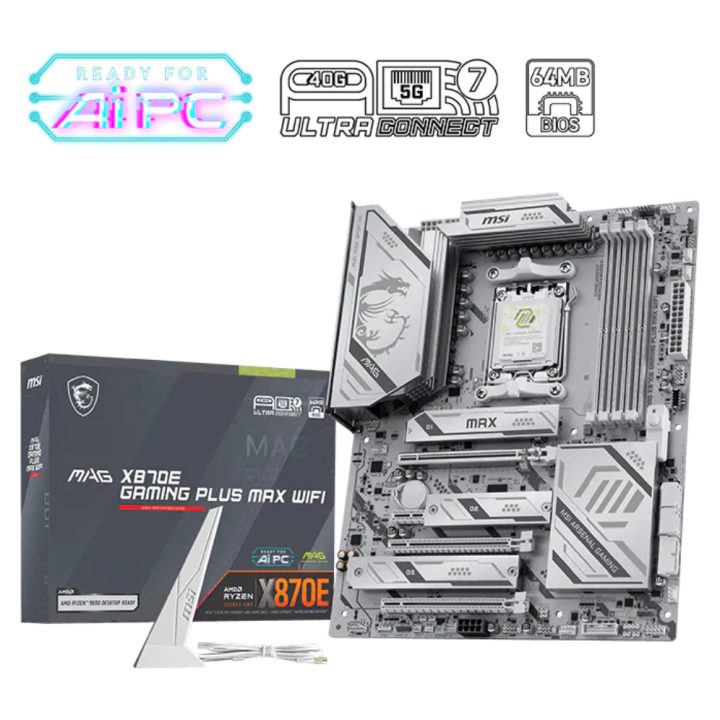 MSI MAG X870E GAMING PLUS MAX WIFI Motherboard AMD X870E AM5 Socket…