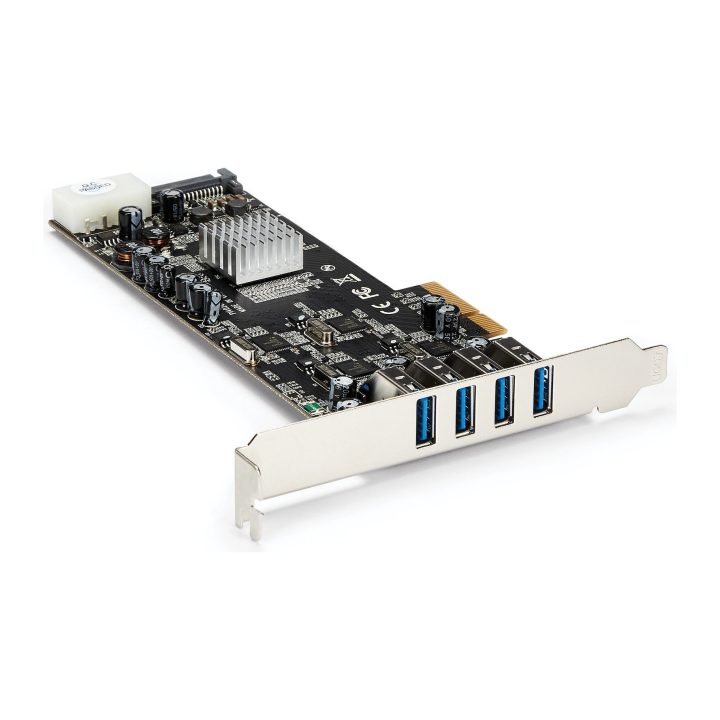 StarTech.com PCI Express PCI-E 4-Port USB 3.0 (5Gbps) UASP Adapter…