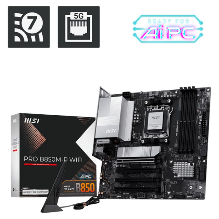 MSI PRO B850M-P WIFI motherboard AMD B850 Socket AM5 micro ATX