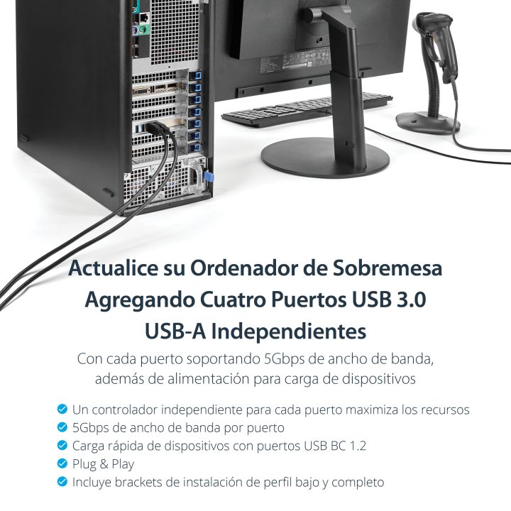 StarTech.com Adaptador Placa PCI Express PCI-E 4 Portas USB 3.0…