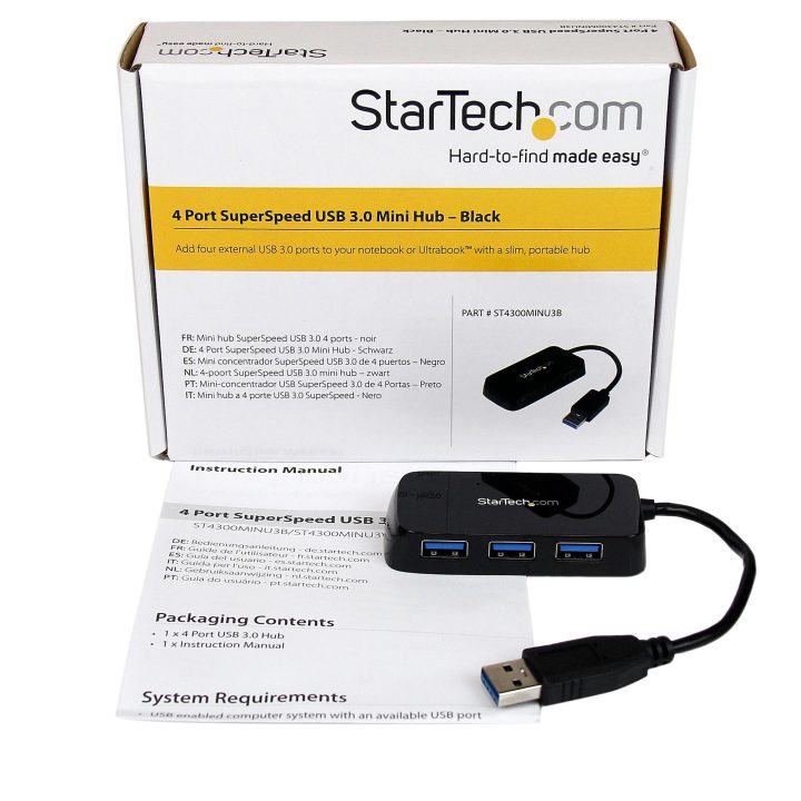 StarTech.com USB 3.0 (5Gbps) Super Speed Hub Adapter Splitter for…