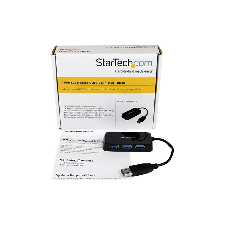 StarTech.com USB 3.0 (5Gbps) Super Speed Hub Adapter Splitter for…
