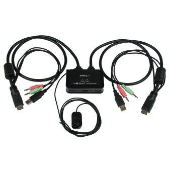 StarTech.com Conmutador Switch KVM 2 puertos HDMI USB Audio con…