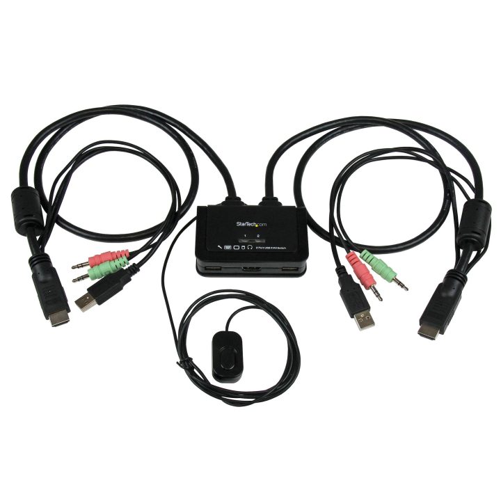 StarTech.com 2-Port HDMI USB Audio KVM Switch with Integrated Cables…