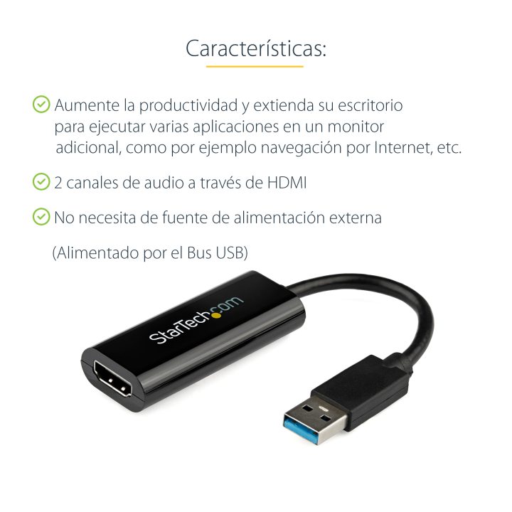 StarTech.com USB 3.0 to HDMI Adapter - 1080p (1920x1200) - Compact…