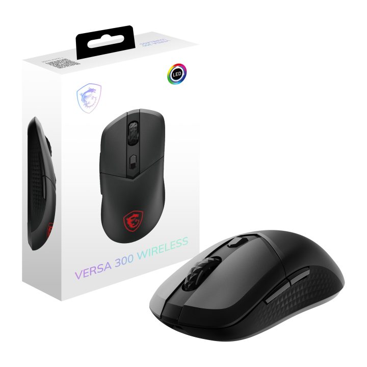 MSI VERSA 300 Right-Handed Gaming Mouse RF Wireless + Bluetooth + USB…