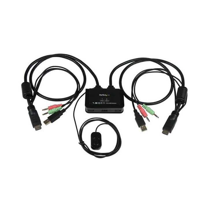 StarTech.com Conmutador Switch KVM 2 puertos HDMI USB Audio con…