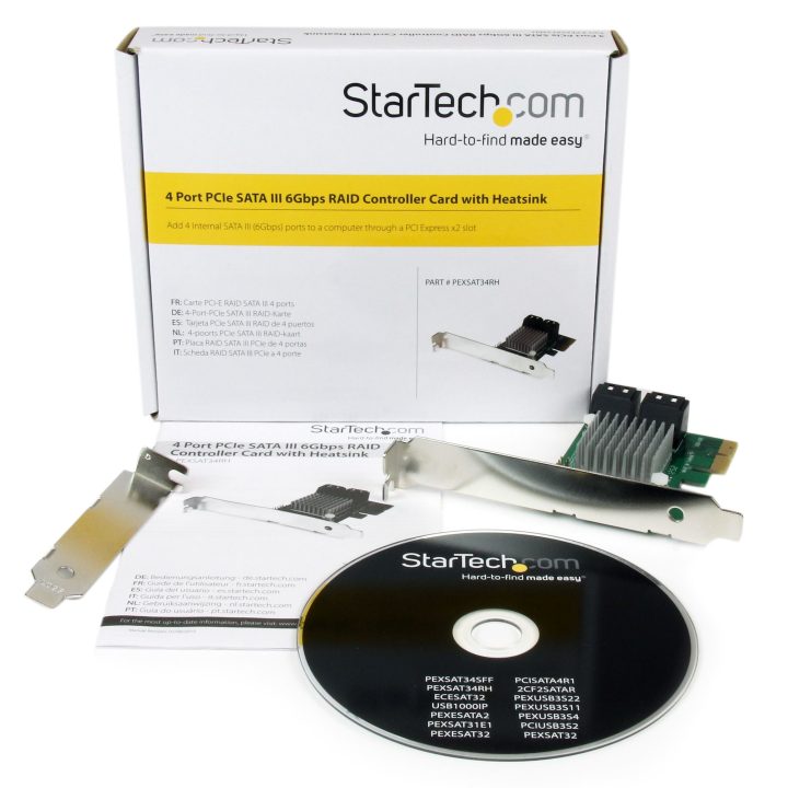 StarTech.com 4-Port PCI Express 2.0 SATA III 6Gbps RAID Controller…