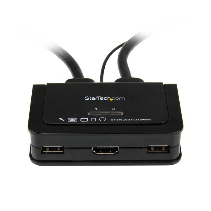StarTech.com 2-Port HDMI USB Audio KVM Switch with Integrated Cables…