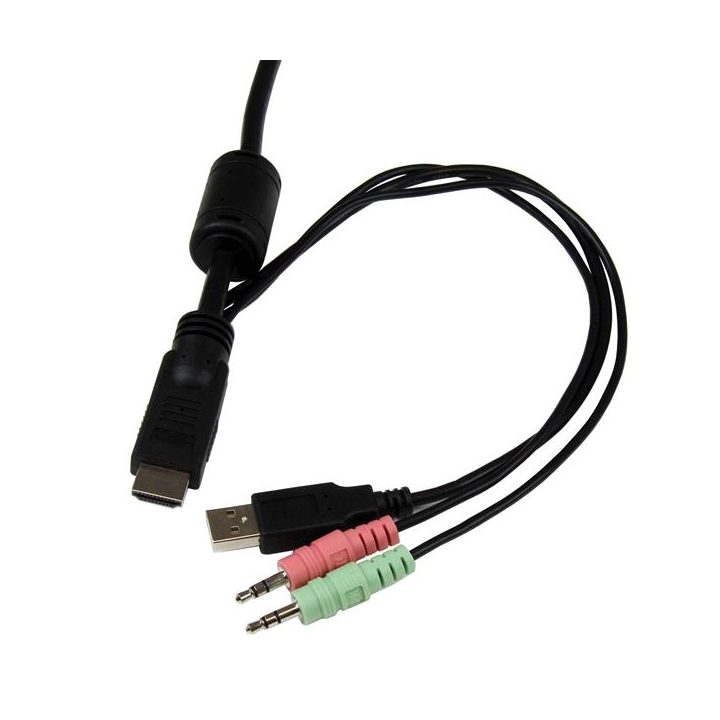 StarTech.com Comutador Switch KVM 2 portas HDMI USB Áudio com Cabos…