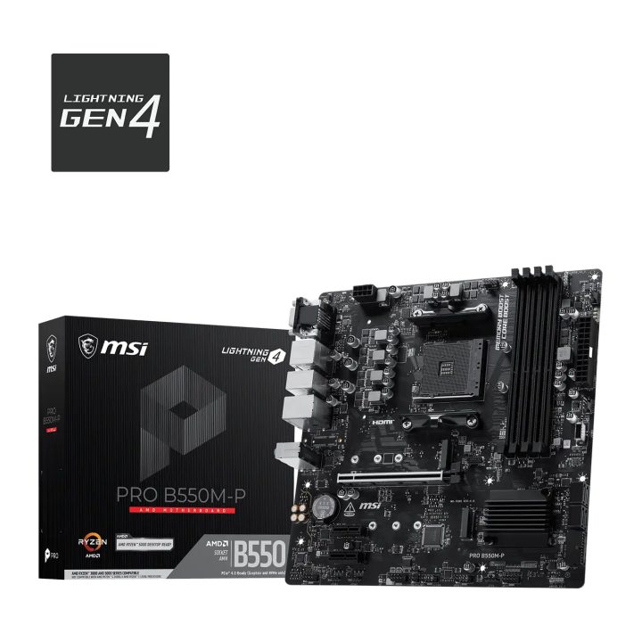 MSI PRO B550M-P mATX AM4 Motherboard (911-7C95-201)