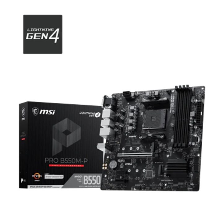 MSI Motherboard PRO B550M-P mATX AM4 (911-7C95-201)