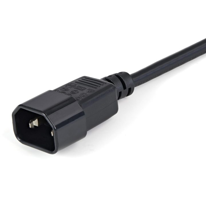 StarTech.com 1m Power Extension Cable, C14 to C13, 10A 125V, 18AWG…
