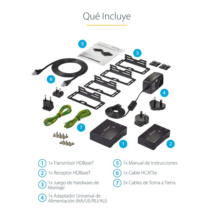 StarTech.com Extensor HDMI por Cat5 HDBaseT - POC Power over Cable -…