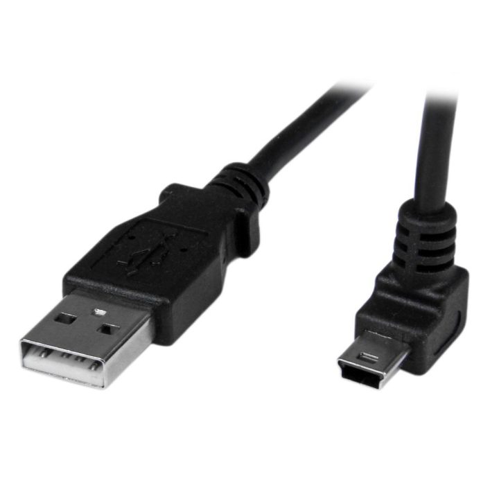 StarTech.com 1m Mini USB Cable - A to Right-Angle Up Mini B -…