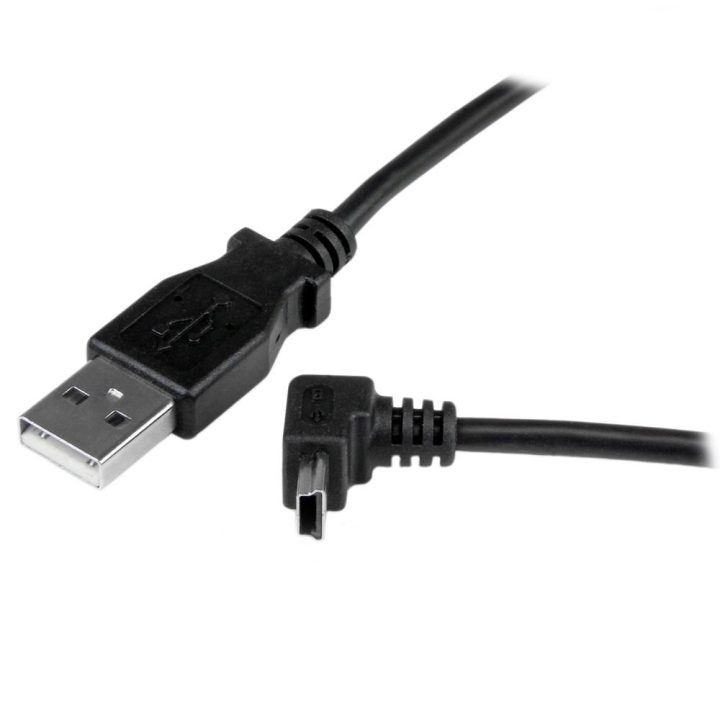 StarTech.com 1m Mini USB Cable - A to Right-Angle Up Mini B -…