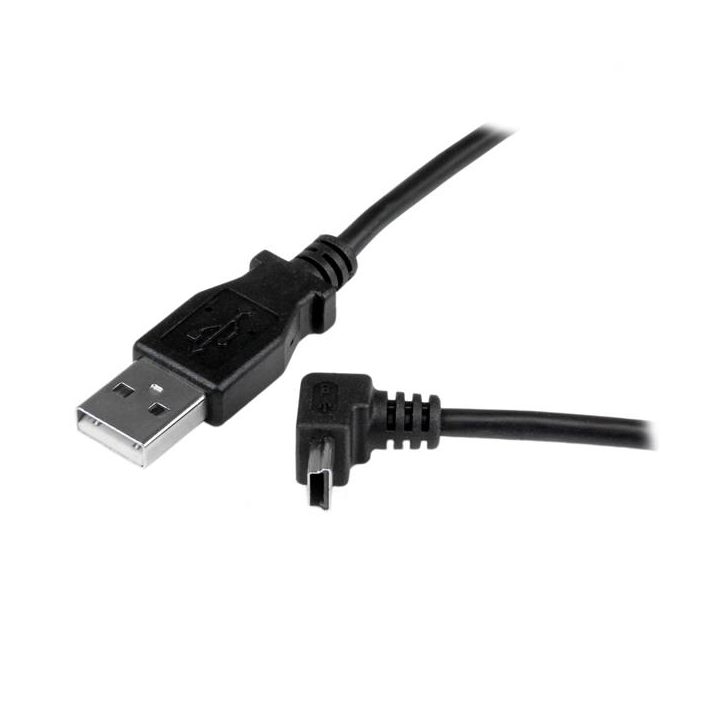 StarTech.com 1m Mini USB Cable - A to Right-Angle Up Mini B -…