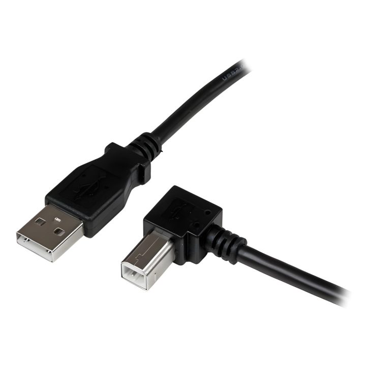 StarTech.com 2m Right-Angle USB Printer Adapter Cable - 1x USB A Male…