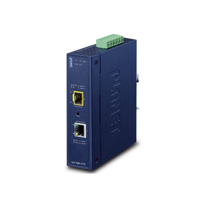 PLANET Industrial 1-Port convertidor de meio Interno Azul…