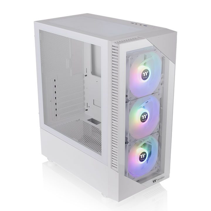 Thermaltake View 200 TG Snow ARGB Mid-Tower Case White…