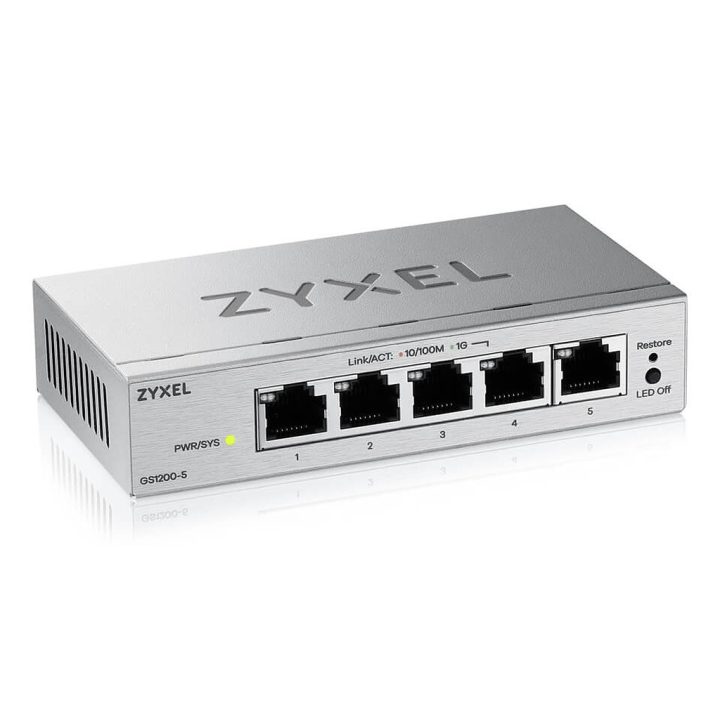 Zyxel GS1200-5V3 Managed L2 Gigabit Ethernet (10/100/1000) Desktop…