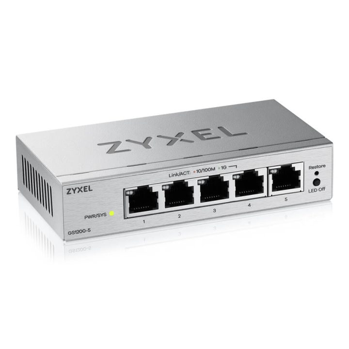 Zyxel GS1200-5V3 Gerido L2 Gigabit Ethernet (10/100/1000) Desktop…