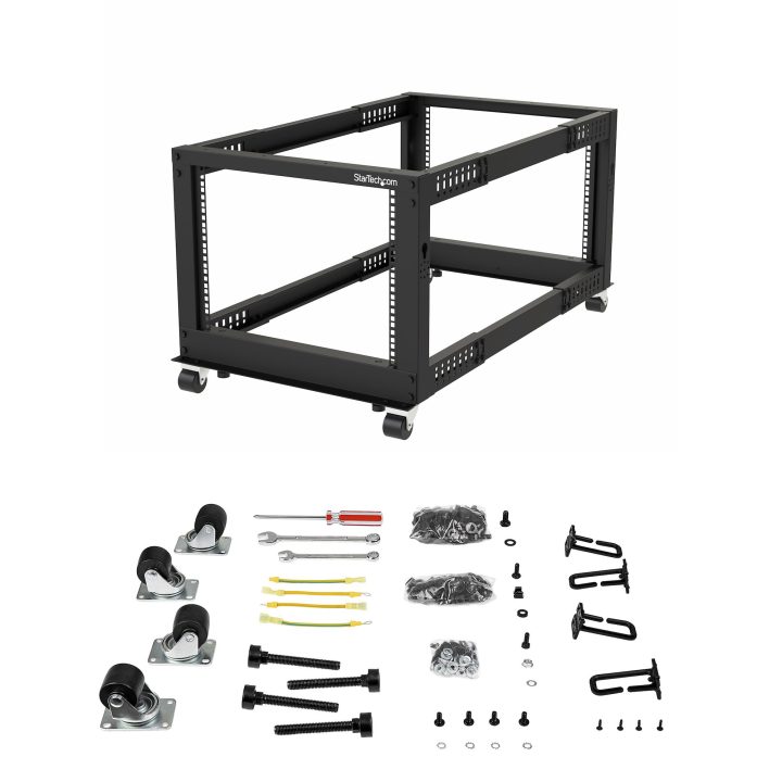StarTech.com Rack Móvel de 12U de Estrutura Aberta de 4 Colunas para…