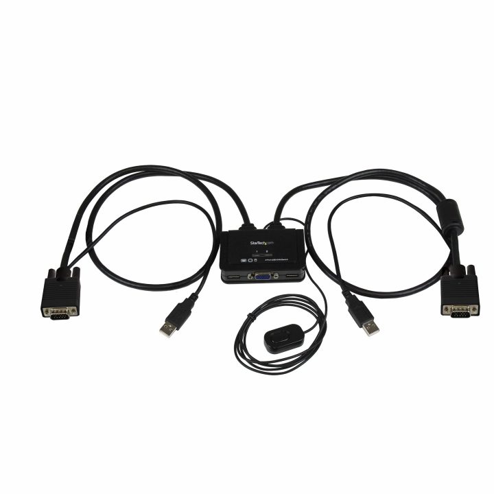 StarTech.com 2-Port VGA USB KVM Switch Cable with USB Power and…
