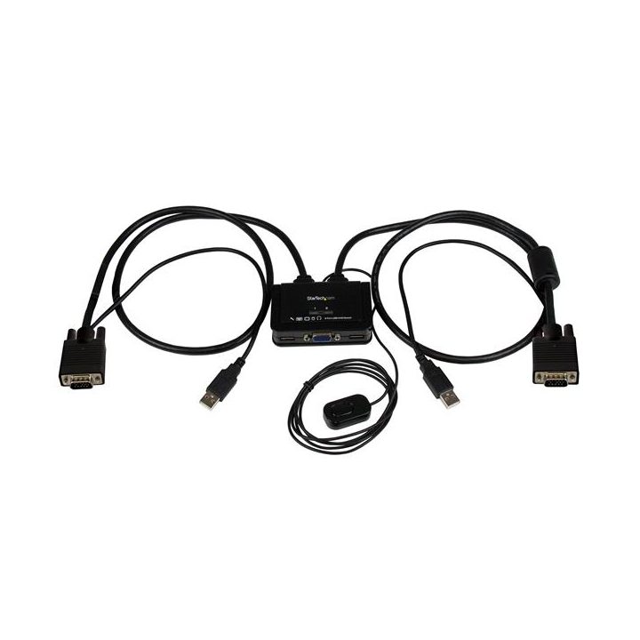 StarTech.com Comutador KVM de Cabo com 2 Portas VGA USB Alimentado…
