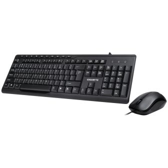 GIGABYTE KM6300 Keyboard Mouse Included Home USB QWERTY Spanish Black